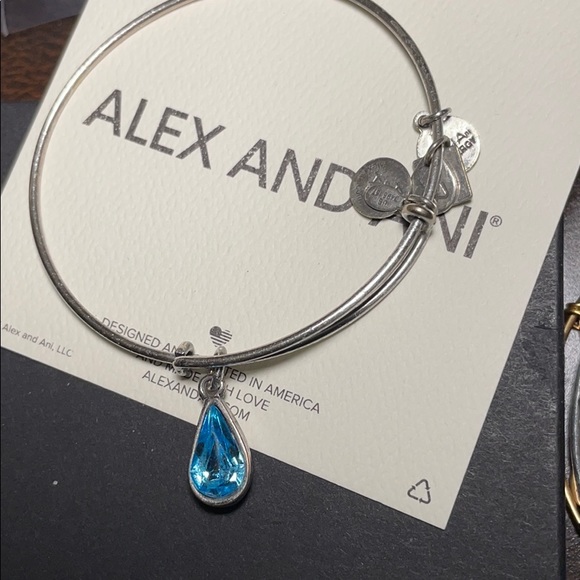 Alex & Ani blue crystal bangle